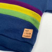 Sweatshirt aus Merinowolle | Pullover | Gr.  52 bis 152 | Pullover | Merinowollpullover | mit Regenbogen beidseitig Bild 4