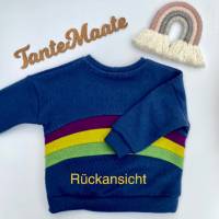 Sweatshirt aus Merinowolle | Pullover | Gr.  52 bis 152 | Pullover | Merinowollpullover | mit Regenbogen beidseitig Bild 8