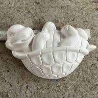 Schildkröte - 1 Rohling, Relief aus hochwertigem Stuckgips mit Anhänger zum selber bemalen Bild 5