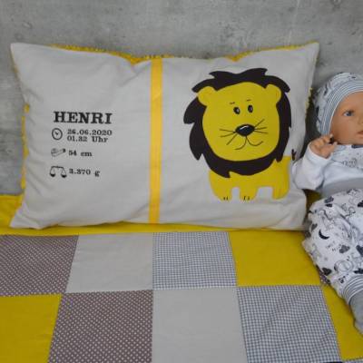 Dekokissen, Geburtskissen, Sofakissen, Namenskissen, Kuschelkissen, bestickt, personalisiert