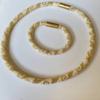 Schmuckset Halskette und Armband "Mäander in gold" Bild 6