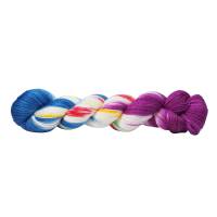 High Twist, handgefärbte Socken- und Tuchwolle, 4fädig, Farbe: Lebensfreude, 100 g Strang Bild 1