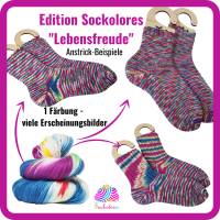 High Twist, handgefärbte Socken- und Tuchwolle, 4fädig, Farbe: Lebensfreude, 100 g Strang Bild 4