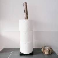 Treibholz Schwemmholz Toilettenpapierhalter Küchenrollenhalter Bild 1