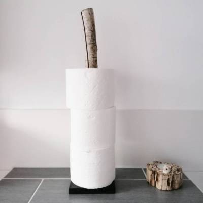 Treibholz Schwemmholz Toilettenpapierhalter Küchenrollenhalter