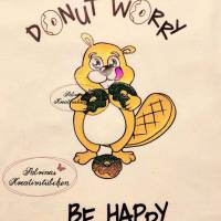 Plotterdatei Biber donut worry - Be happy Bild 6
