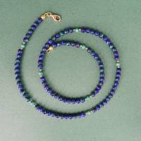 Blau-grüne Azurit-Malachit Kette mit Malachit Bild 3