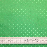 14,30 EUR/m Dirndl-Stoff Punkte weiß auf grün grasgrün 1mm Baumwollsatin Bild 6