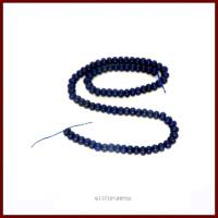 1 Strang Lapislazuli-Rondelle 4x6mm,  dunkelblau ca. 89 Perlen Bild 1