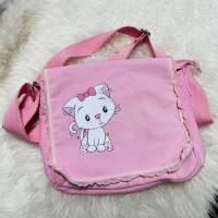 Kindergarten Tasche Katze - personalisierbar mit Namen - Umhängetasche für Kinder - Unikat Bild 2