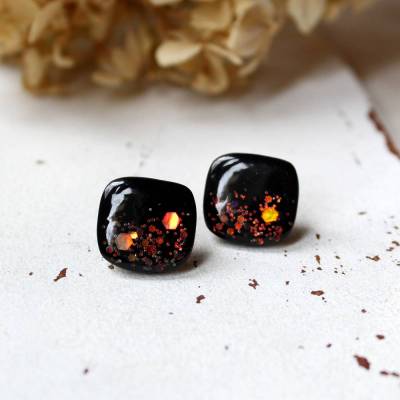 Sparkling Night • Ohrstecker Polymer Clay | Ohrschmuck | Geschenke für Frauen Freundin Schwester Mama