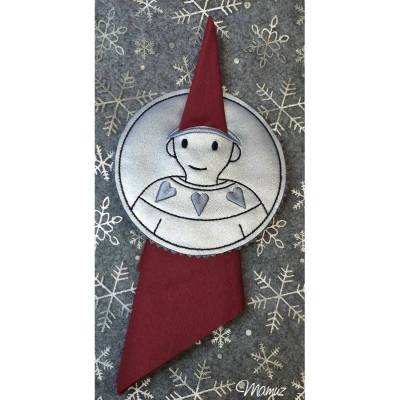 * zwei Serviettenhalter mit Wichtel  *  für den 10x10 Rahmen, ITH Stickdatei