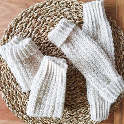 Häkelanleitung für Bein- und/oder Armstulpen Snowflake, kann in allen Größen gefertigt werden 