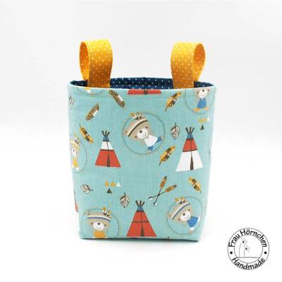 Lenkertasche für Laufrad (gefüttert mit beschichteter Baumwolle) * Dreirad * Boho * Indianer * Bär