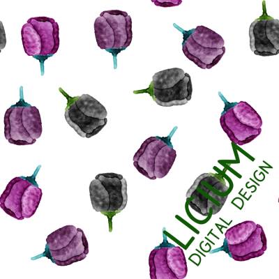 Endlosmuster für Stoffe - Patterndesign - Nahtlosmuster - Rosen Aquarell Farbe 001- digitale Datei