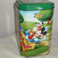 Blechdose 8 eckig Deckeldose vintage Motivdose Disney Pluto Mickey Mouse Bild 1