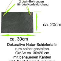2er-Set Schiefertafel Kreidetafel Wandtafel z. Beschriften Schieferdeko 30x20cm querformat Bild 2