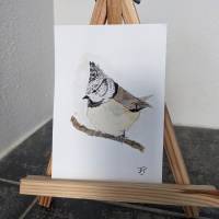 Postkarte Aquarell Bild Gemälde Vogel Bild 2