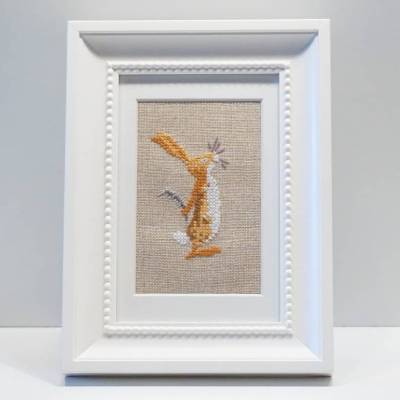 Osterhase * Kreuzstich * Ostern * Deko * Geschenk * Stickbild