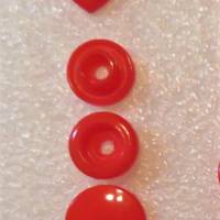 24 Druckknöpfe Herzchen in rot  nähfrei snaps 12,4 mm T5  B38 Bild 2