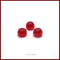 10 rote Acryl-Äpfel Perlen 22x15,5mm,  Loch ca. 3,5mm halbgebohrt Bild 2