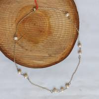 Halskette mit Zuchtperlen in weiß Bild 4