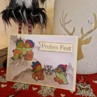 Weihnachtskarte - süße Bären - Frohes Fest Bild 3