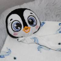Schnuffeltuch Pinguin. Baby Schmusetuch Bild 6
