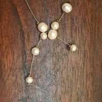 Halskette mit Zuchtperlen-''Nest'' in weiß Bild 1