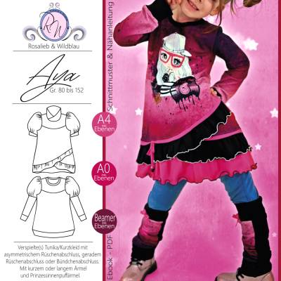 Ebook Aya Gr. 80 bis 152 Tunika/Kurzkleid/Longhoodie