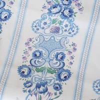 Vintage Bettbezug Deckenbezug, sehr seltenes Muster, Rosen Blumen, blau weiß Bauernstoff Wäschestoff Landhaus, unbenutzt Bild 2