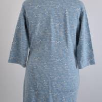 Damen Strick Kleid Struktur Hellblau Bild 2