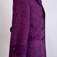 Damen Kurz Mantel in Farbe Dunkel Flieder Bild 3