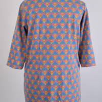 Damen Strick Kleid Struktur mit Bienen Motiv | Blau/Rose | Bild 2