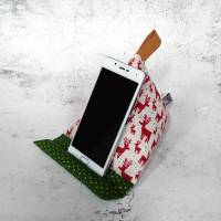 Handykissen / Sitzsack RUDOLF - Smartphonestütze Weihnachten, Handyhalterung, Kirschkernfüllung | RÄUBERKIND Bild 2