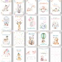 Geburtstagskarten Kinder, 20x Glückwunschkarten zum Geburtstag Kinder, Happy Birthday Karten Set, Aquarell Tiere Bild 1