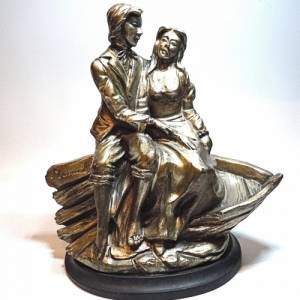 Traumhafte Italienische Silber Figurine DIE LIEBENDEN Romeo & Julia Bild 1