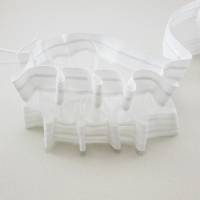 Gardinen-Effektfaltenband, 74mm breit, Zugabe 300 % Smokeband transparent Bild 3