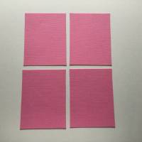 Stanzteile Rechteck mit Struktur, 4 Stück je Farbe, blau, rosa, kleine Karten Kartenaufleger, zum Kartenbasteln Bild 7