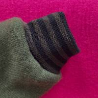 Hoodie Wollpullover 104 pink/grün Upcycling Kapuzenpullover Bild 3