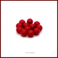 10 rote Acryl-Perlen 14mm kugelrund, Loch ca. 2mm Bild 1