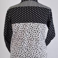 Damen Pullover Struktur Schwarz/Weiß gepunktet Bild 2