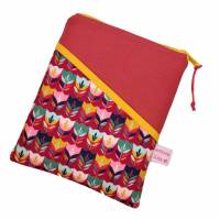 eReader Tasche Tablethülle Tulpen Mini dunkelrot, personalisierbar, Maßanfertigung bis max. 10,9 Zoll Bild 1