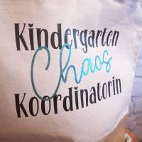 Baumwoll-Jute-Shopper "Kindergarten Chaos Koordinator*in" Bild 3