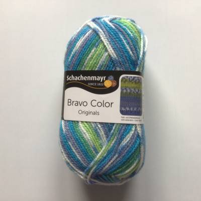 Bravo Color Wolle 50g, Aqua Jacquard Color Farbe 02080