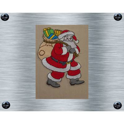 Stickdatei Weihnachtsmann mit Geschenke - 13 x 18 cm Rahmen - weihnachtliches Stickmotive, digitale Stickdatei, Nadelmal