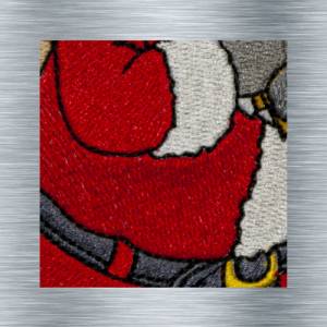 Stickdatei Weihnachtsmann mit Geschenke - 13 x 18 cm Rahmen - weihnachtliches Stickmotive, digitale Stickdatei, Nadelmal Bild 3
