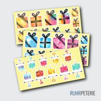 34 Geburtstag Sticker | Geburtstagstorte Aufkleber | Geschenkbox Aufkleber | Geburtstag Etikett | Aquarell Sticker Bild 1