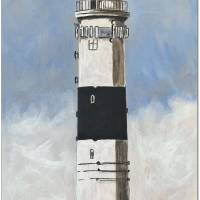 Klausewitz Original Acrylgemälde Leinwand Keilrahmen Leuchtturm "Langer Christian" Kampen auf Sylt - 30 x 60 cm Bild 1