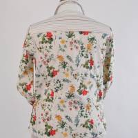 Damen Hemdbluse | Blumen Druck in Creme/Weiß | Bild 4